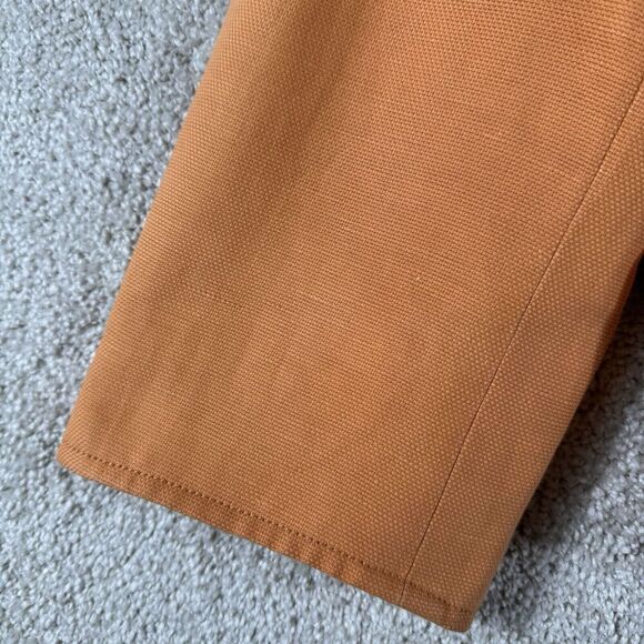 Akris Punto Cotton Linen Orange Blazer Women's 14 Two Button Collared Jacket - Picture 3 of 9